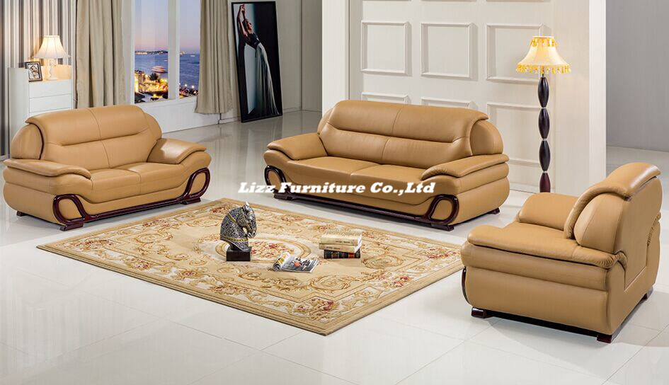 Living Room Furniture Contemporary Genuine Leather Sofa Lz203