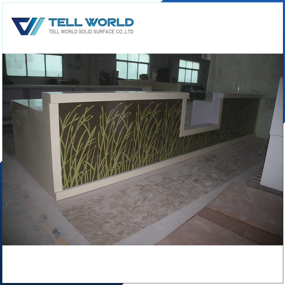 Translucent Stone Corian Commerical LED Lighted Bar Counter