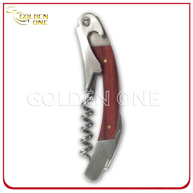 Promotion Gift Firm Wooden Handle Wine Corkscrew