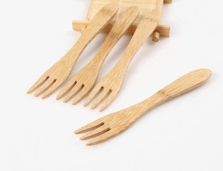 Eco-Friendly Flatware Bamboo Fork Fruit Fork Salad Fork