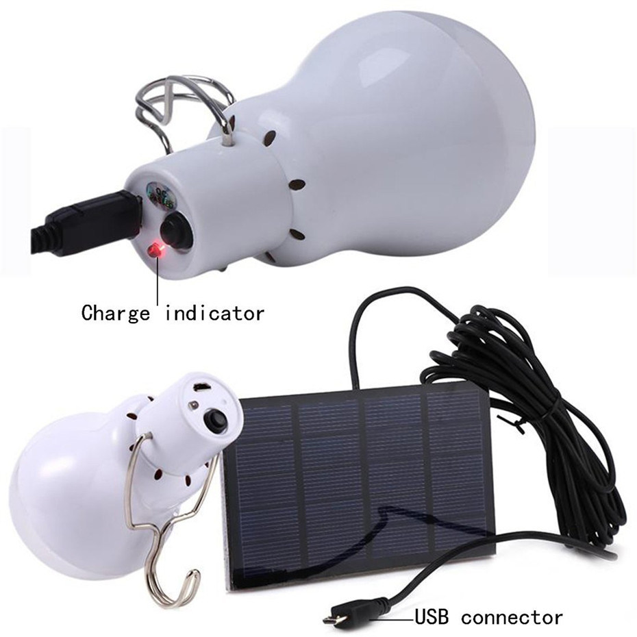 Solar Energy Saving LED Bulb 15W Solar Camping LED Lamp