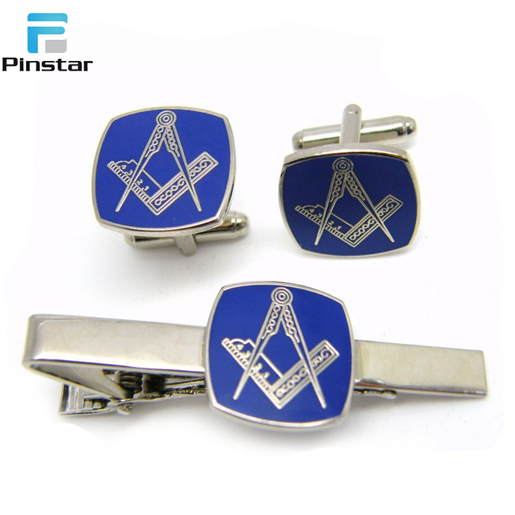 Pinstar Gold Plating Masonic Freemason Men's Gold Cufflinks