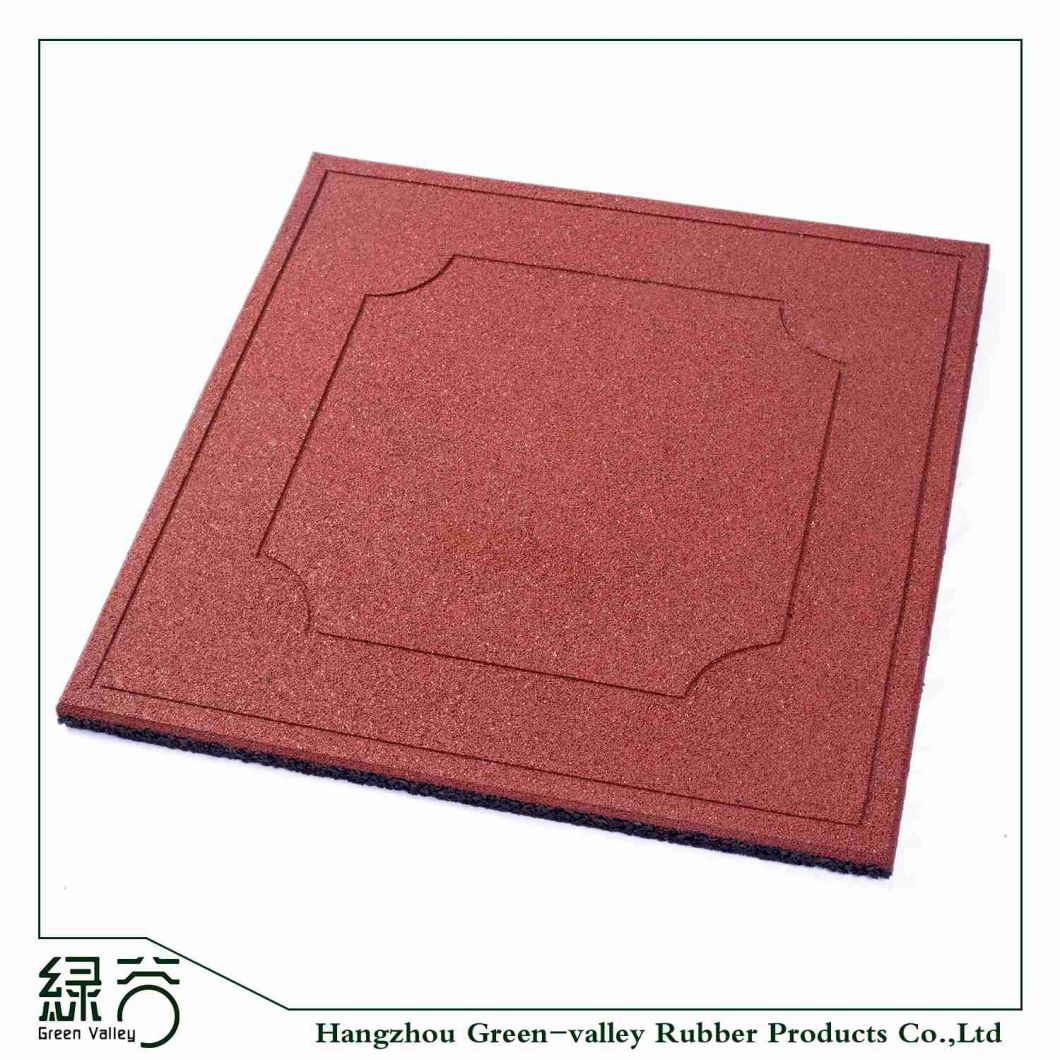 Factory Customized Anti-Slip Interlocking Outdoor Rubber Flooring Tiles Pavers for Walkway/Park /Yard Floor/Garden/Playground