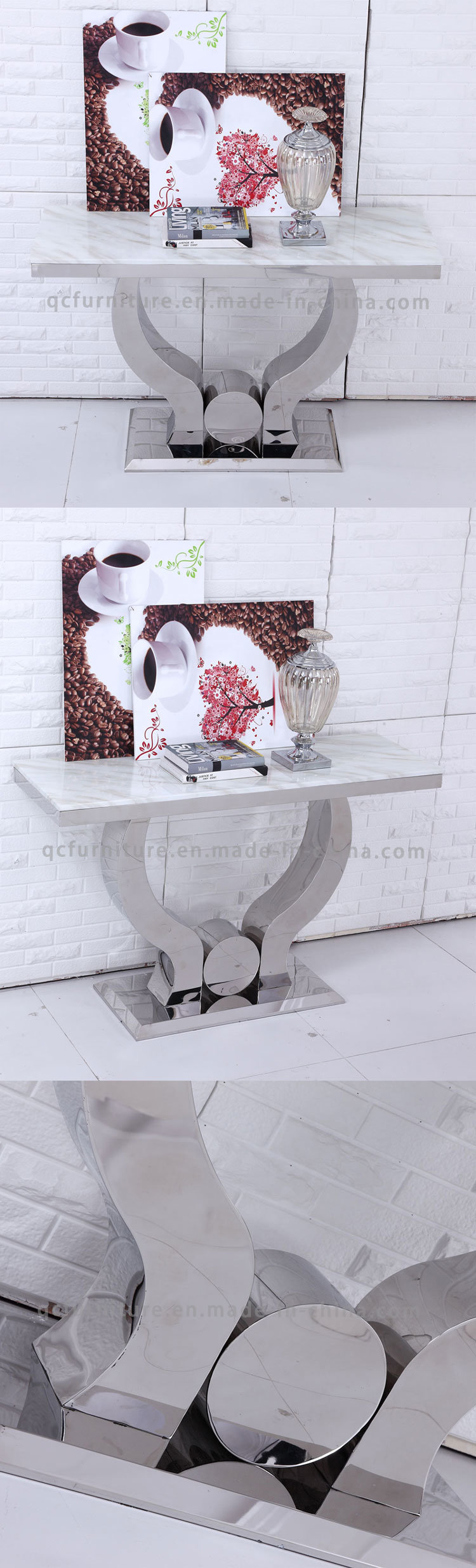 Modern Big Size 10 Seater Dining Room Table White Marble Dining Table