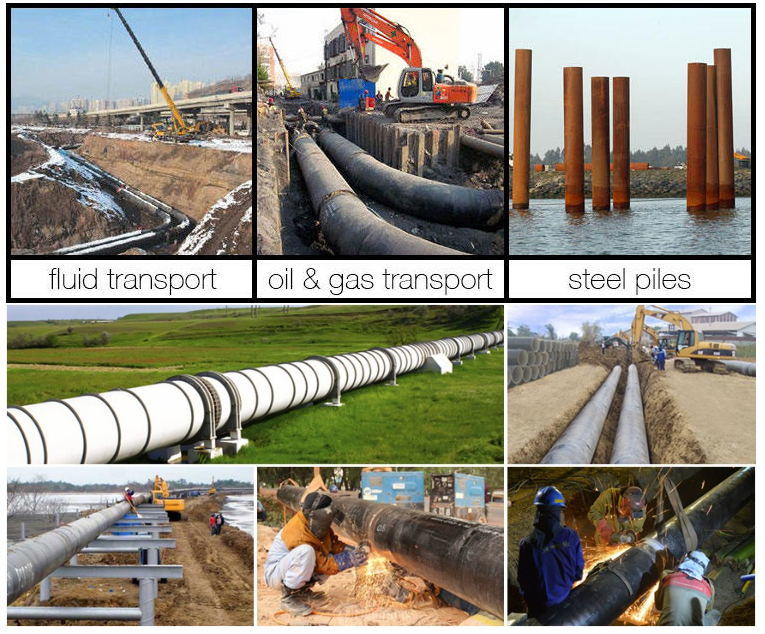 Large Diameter API 5L SSAW 3PE Anti-Corrosion Spiral Welded Steel Pipe for Water Transportation