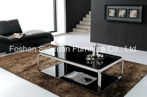 Modern Glass Tea Table / Coffee Table / Stainless Steel Table