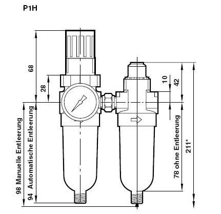 Pth Norgren Air Filter Source Treatment Unit