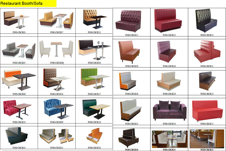 High Density Foam Upholstered PU Leather Chesterfield Sofa for Restaurant for Commercial Use