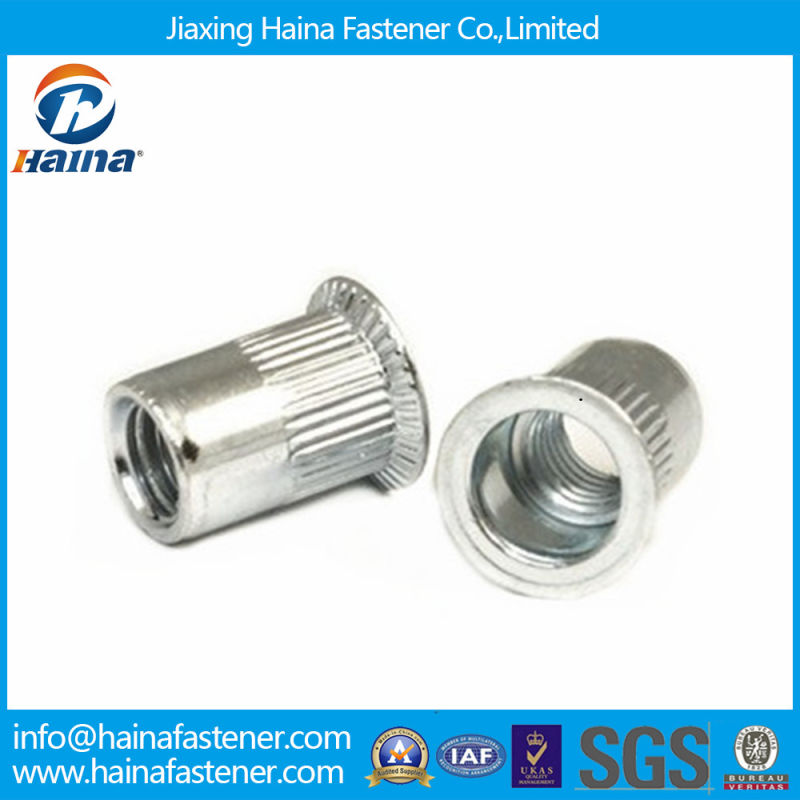 Stainless Steel 304 Flat Head Knurled Body Rivet Nut