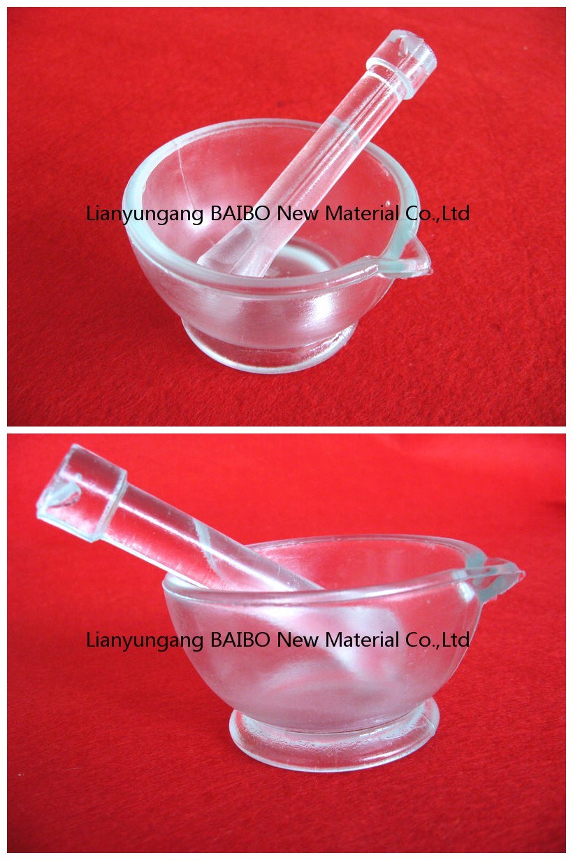 Baibo Quartz Glass Mortar Bowl with Pestle for Laboratory Use