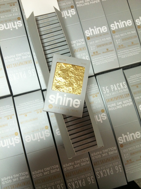 Pure 24k Gold Rolling Paper Shine Papers