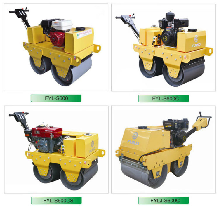 2 Ton Hand Operated Double Drum Road Roller Vibrator (FYL-S600C)