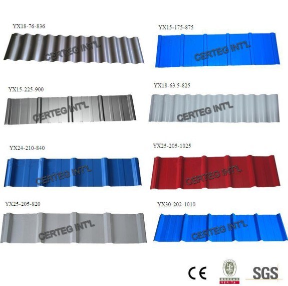 Color Coated or Galvanized Full Hard Corrugated Steel Roofing Sheet