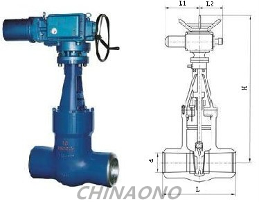 Carbon Steel High Pressure Thread Gate Valve with Electric