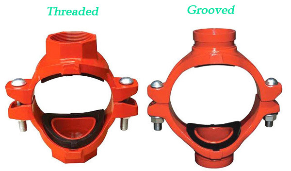 300 Psi Ductile Iron Threaded Mechanical Cross with FM/UL/Ce Approval