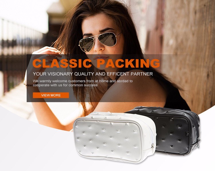 Classic Packing Wholesale High Quality Storage Durable Bag PU Cloth Cosmetic Bags Tote Bag with String Top