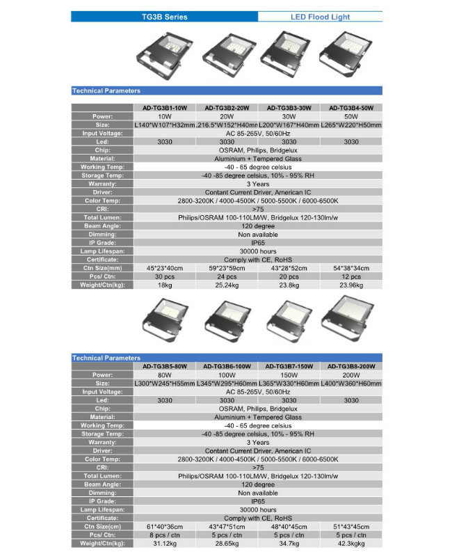 High Quality Osram3030 30W LED Flood Light IP65