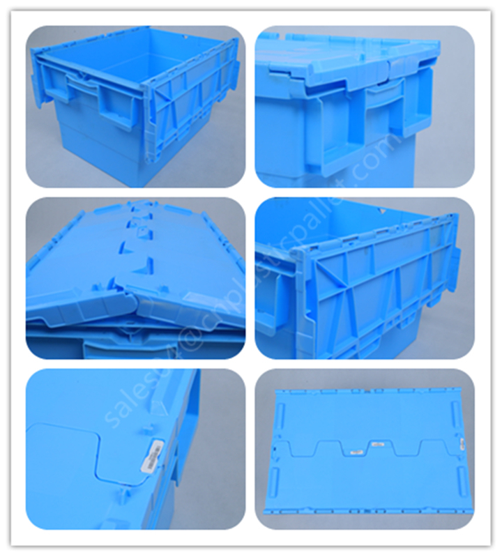 Heavy Duty 62L Stackable Plastic Storage Crates for Sale