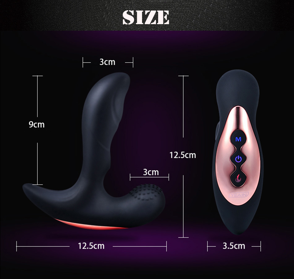 10 Speeds Wireless Prostate Massager Vibrator for Men&Woman G Spot Vibrating Butt Plug Sex Toys for Men Heating Anal Toys