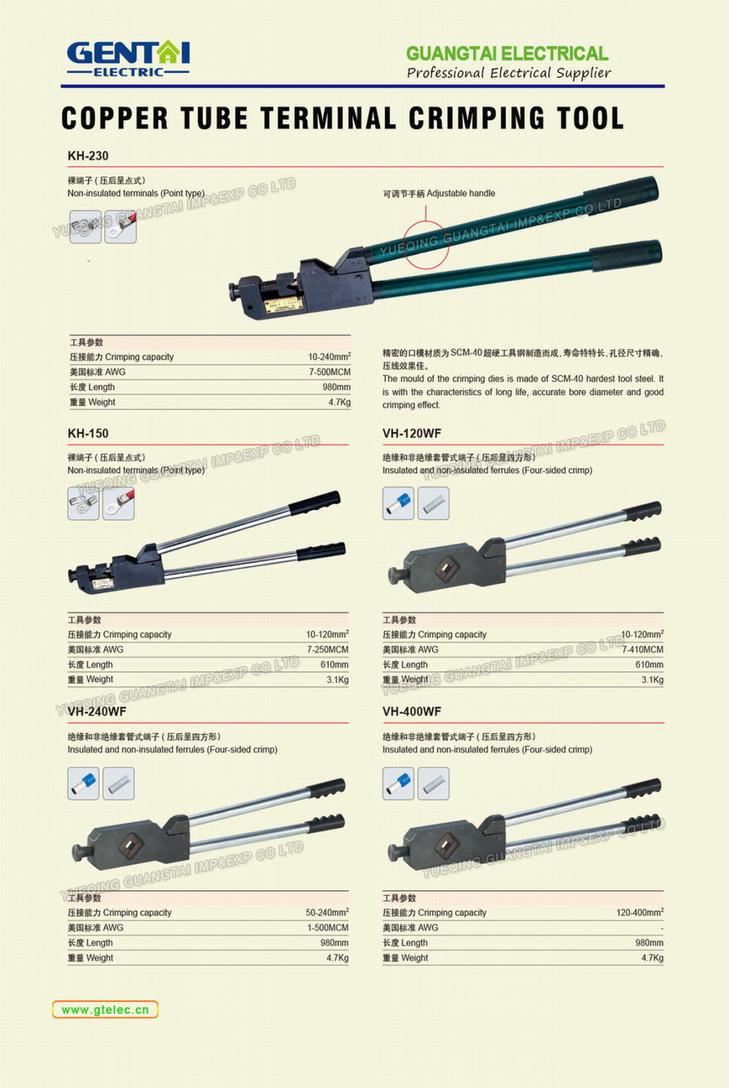 Large-Scale Y. O Copper Tube Terminal Crimping Tool CT-150