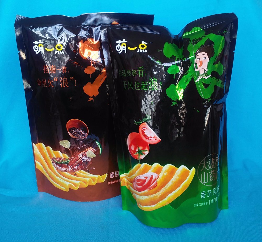 Moisture Proof Customized Back Sealed Plastic Potato Chip Packaging Bag