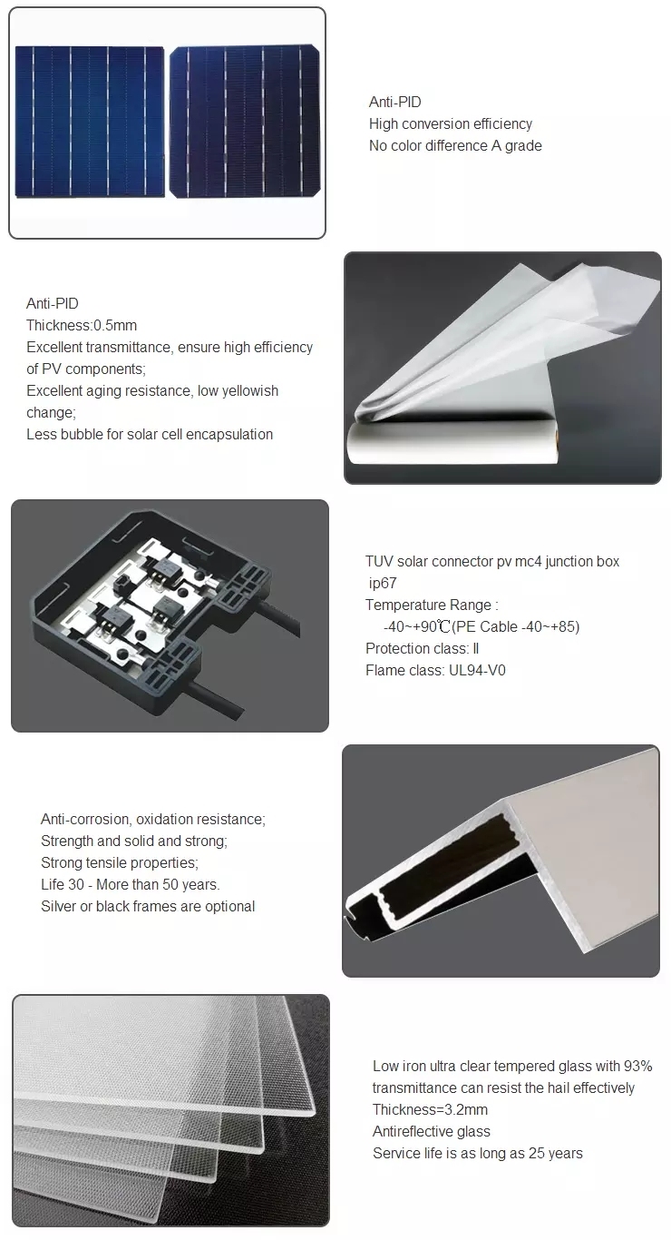 270W Clean Energy Mono Solar Power Panel 60 Cells