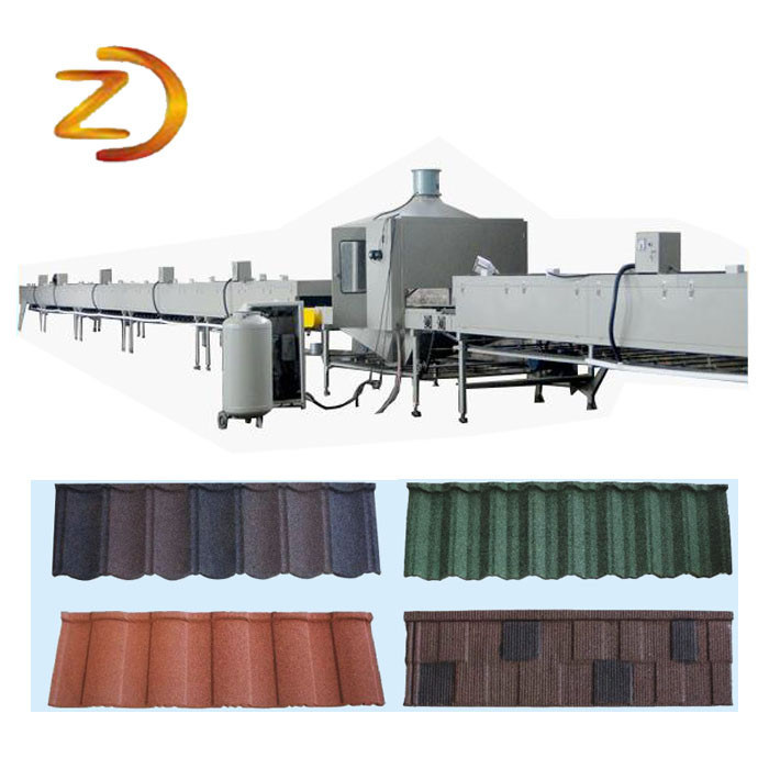 Colored Sand Coating Roof Sheet Production Machine Line