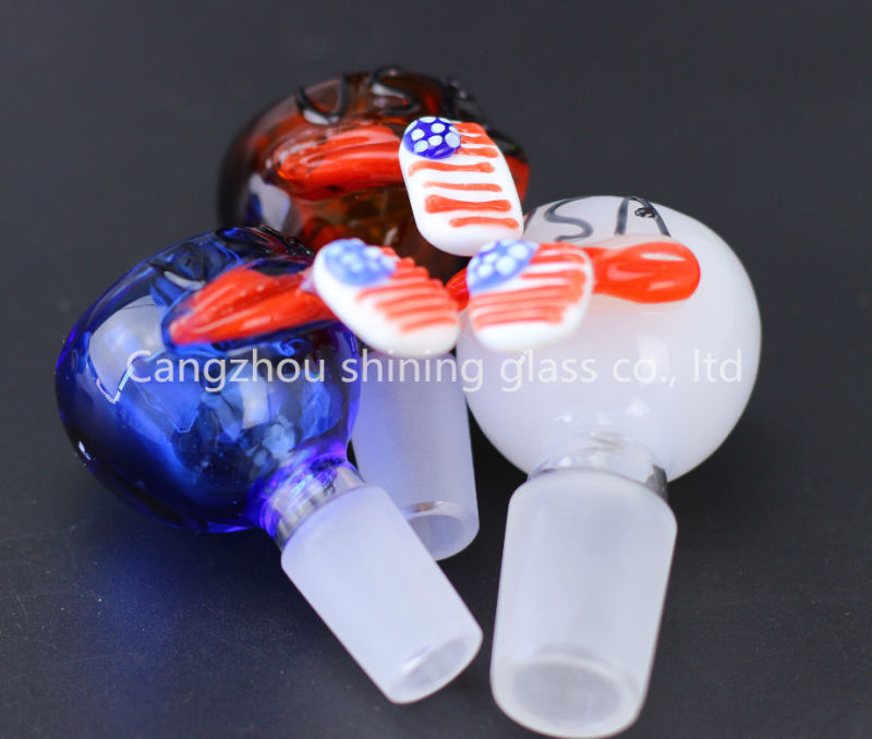 Whole Sale Design Shape Colorful Glass Water Pipe Accessories Glass Adapter