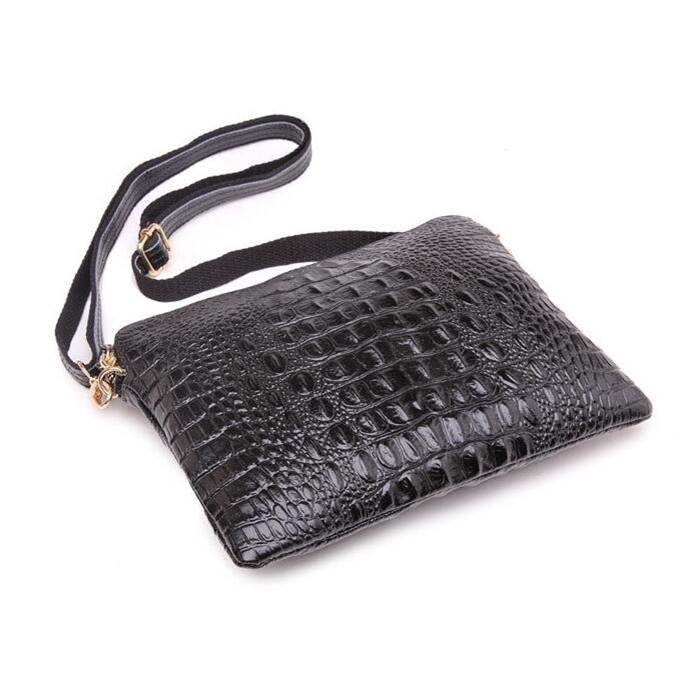 Crocodile Embossed Genuine Ladies Clutch Purse Bag, Shoulder Sling Messenger Bag