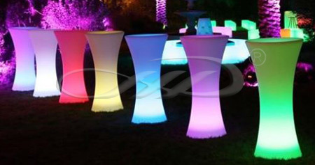 Cocktail Round Bar Table LED Furniture for Club KTV Restaurant