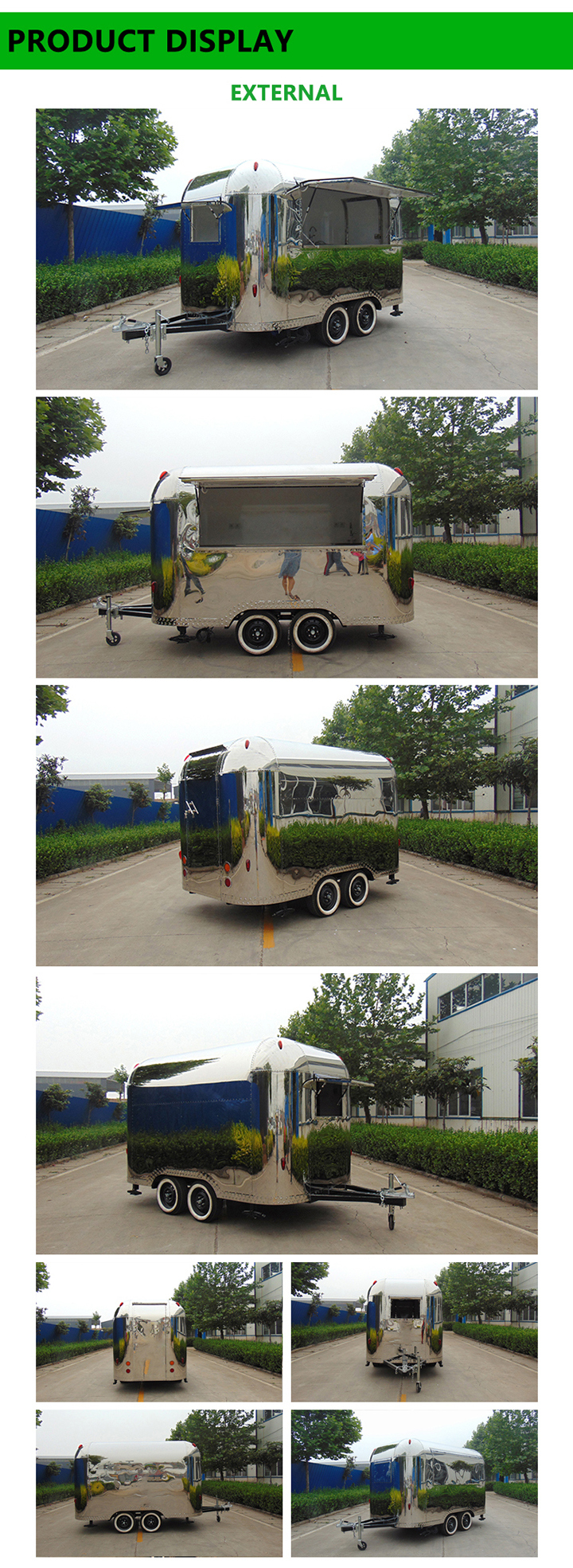 Waterproof Vending Food Van Top Popularity