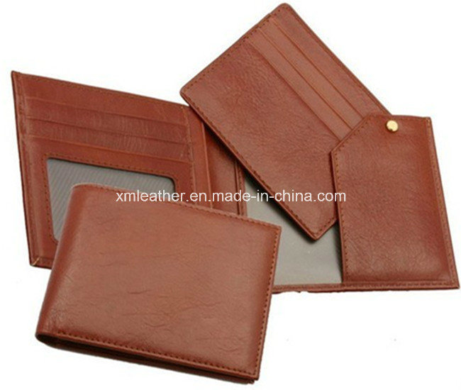 Fashion Short Trifold Wallets Leather for Business Gift