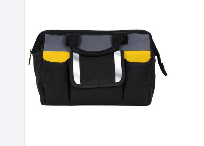 Top Wide Mouth Technician's Tool Bag, Mechanics Tool Storage Box Handyman Tool Case