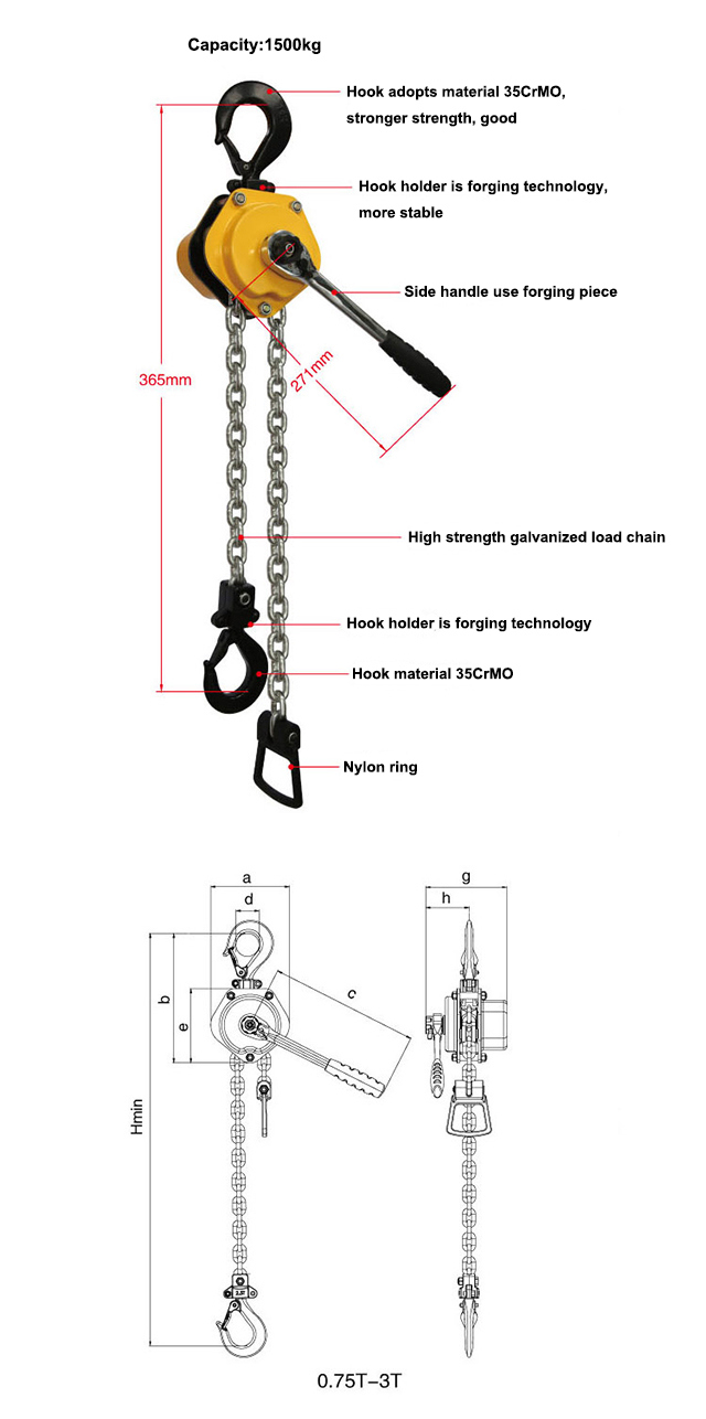 Light Weight Small Type Lever Block of DC Type