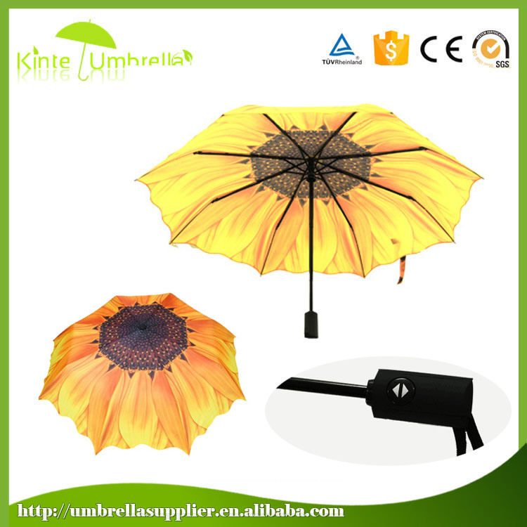 Full Automatic Open Big Flower Printing Sun Umbrella