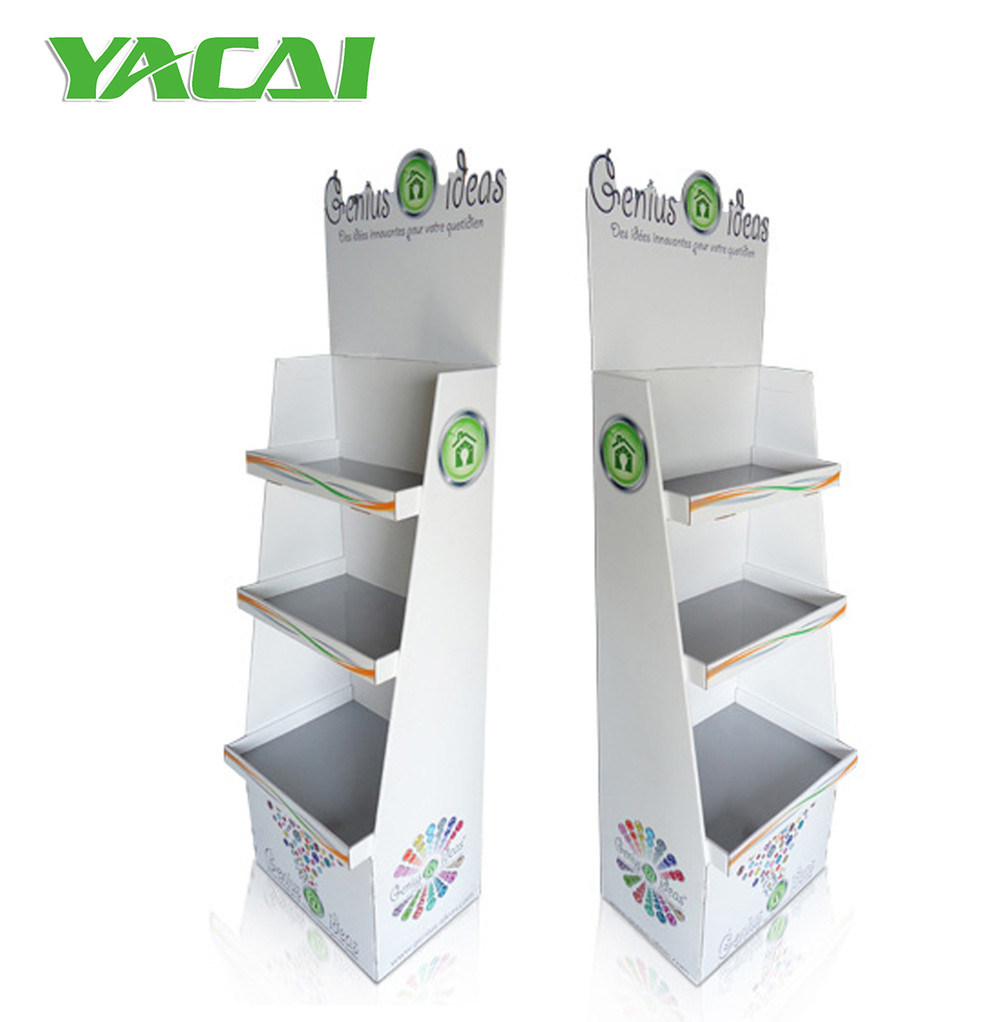 Cosmetic Cardboard Display Riser Shelves Retail Paper Display Stand