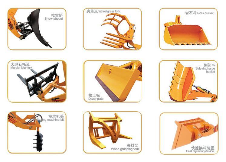 1200kg Hydraulic System Automatic Driving Mini Wheel Loader Zl12