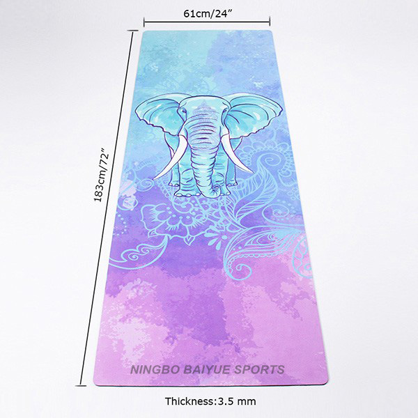 Printing Suede Rubber Yoga Mat