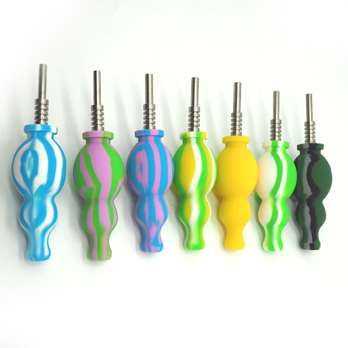 Colorful Straight Silicone Smoking Beaker Water Pipes