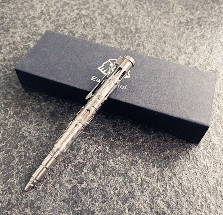 Luxury Creative Tactical Business Titanium Metal Gift Pen with Gift Box