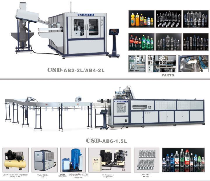 CE Approved With Pet Two-Stage Automatic Blow Molding Machines (CSD-AB4-2L)