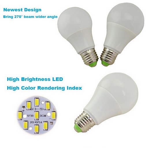 High Lumen LED Bulb Plastic and Aluminium Light