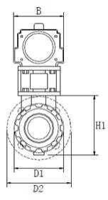 PP Pneumatic Control Ball Valve by ANSI