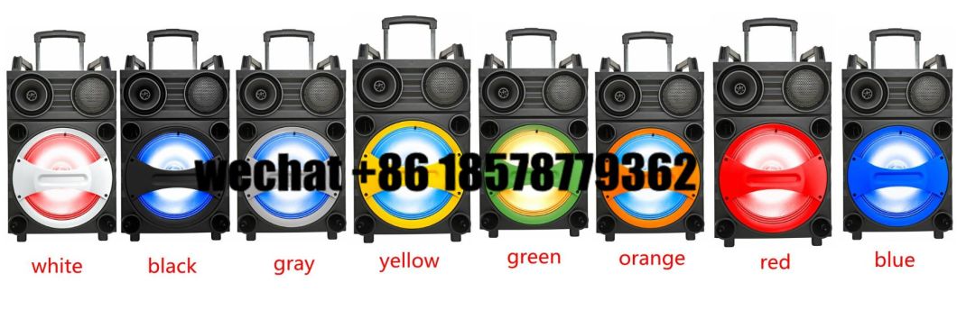 Feiyang/Temeisheng Speaker Wooden Box Speaker Trolley with Light and Bt Control 12inch Woofer with Color Net Outdoorsubwoofer F12-10