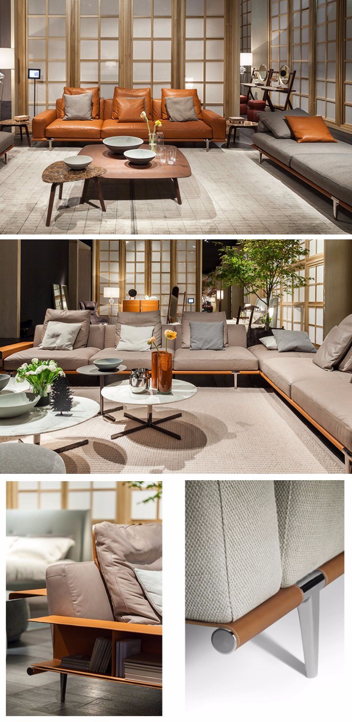 Italian Style Contemporary Modular Leather Sofa