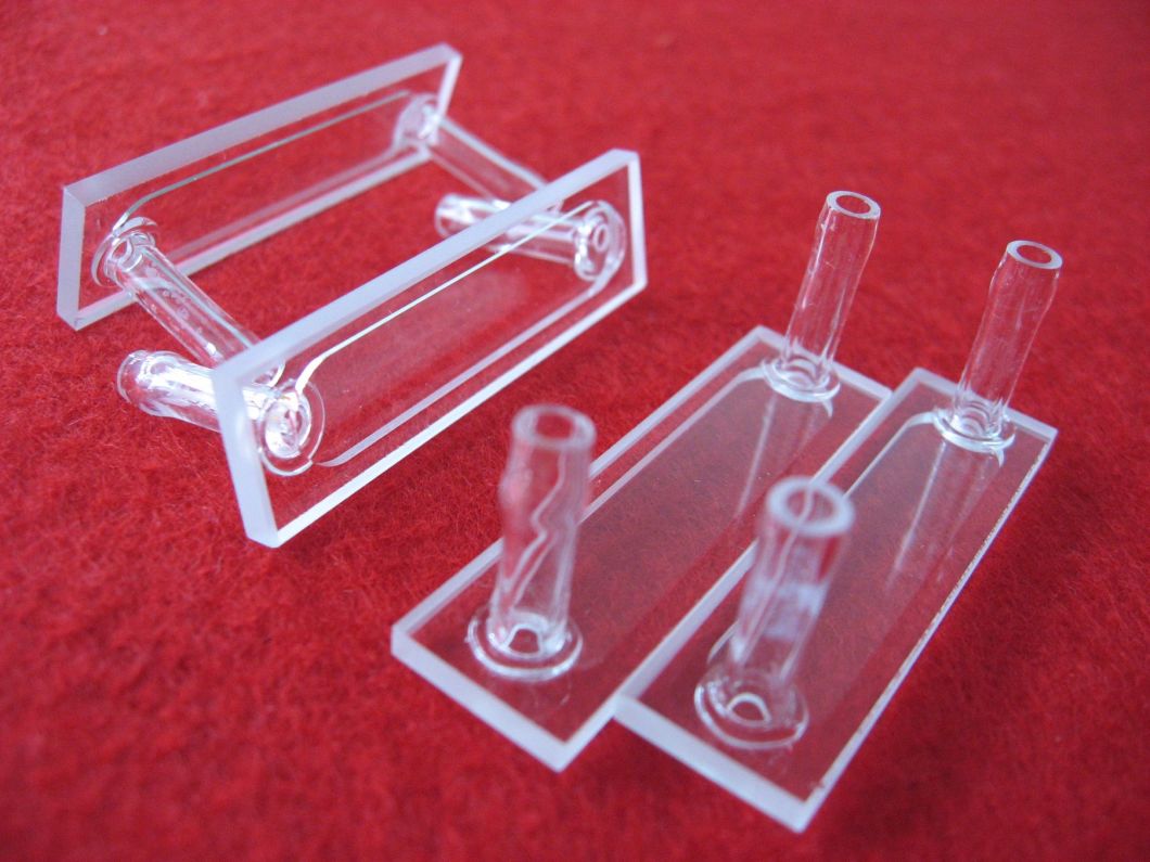 Customized Flow Quartz Cell Quartz Cuvette with Long Tube