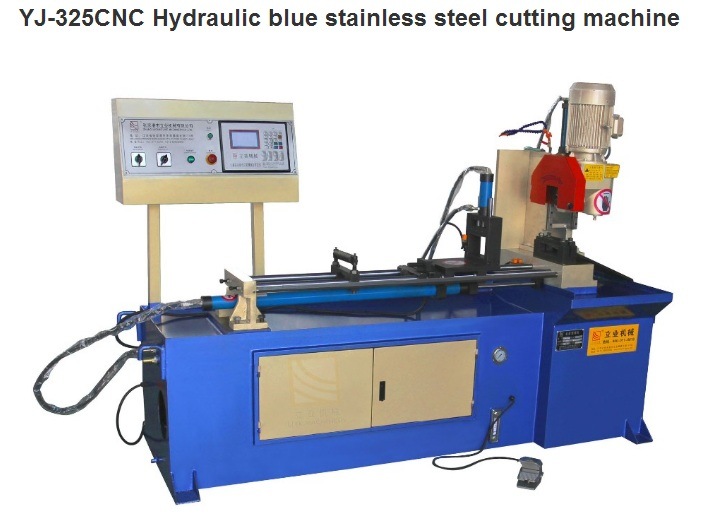 Yj-325CNC Hydraulic Blue Stainless Steel Tube Cutting Machine