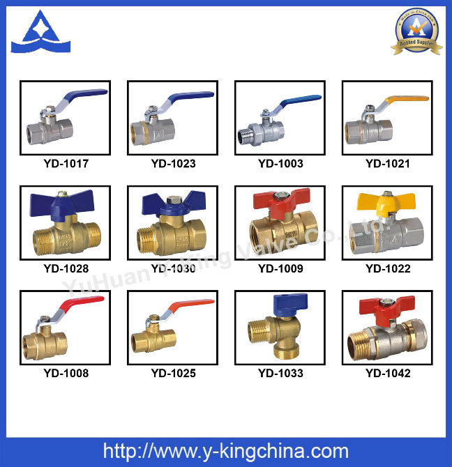 Welded Sanitary Brass Ball Valve with Zinc Butterfly Handle (YD-1014)