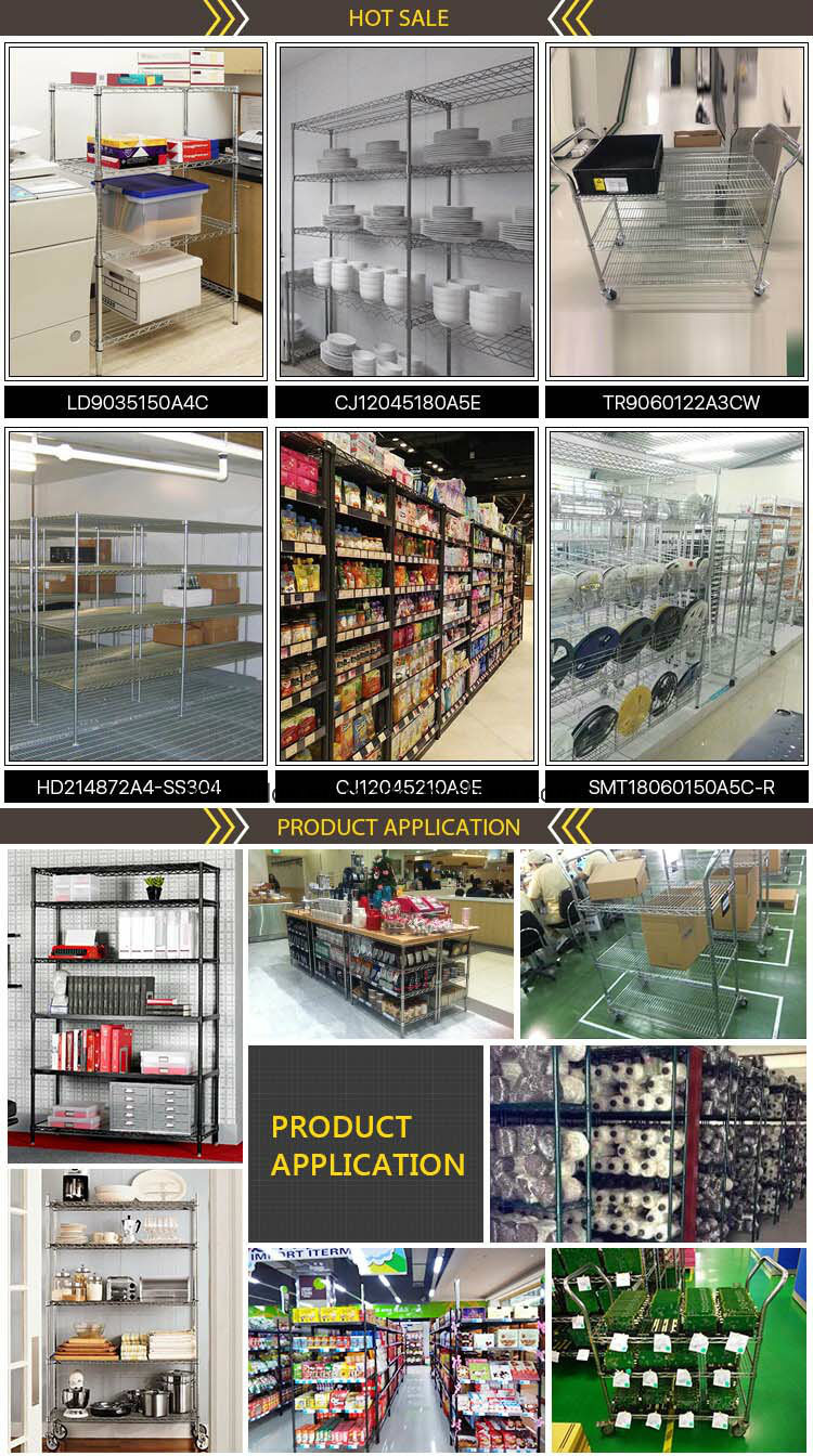 NSF Chrome Metal Grocery Shelf for Retail Store Shelves