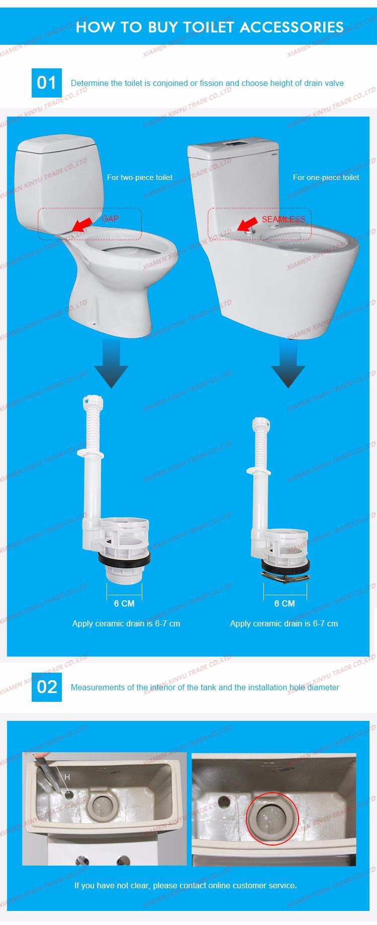 Dual Cable-Control Toilet Dual Flush Valve -Water Saving Version